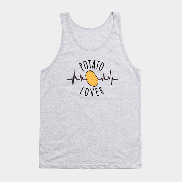 Potato Lover Potato Heartbeat Tank Top by DesignArchitect